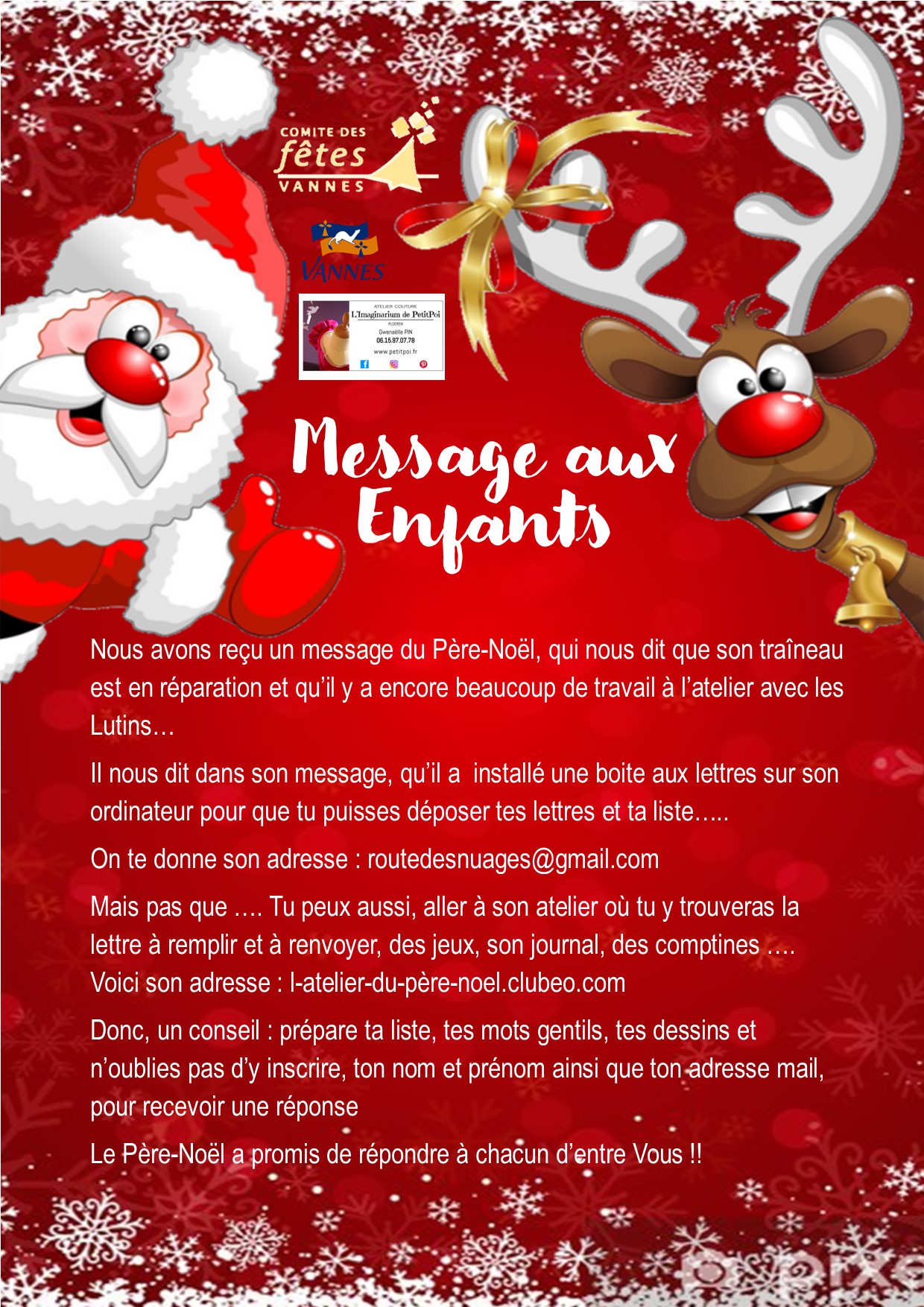 Actualité Le secrétariat du Père Noël est ouvert !!! club Sports